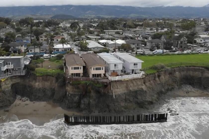 A seaside apartment building in Santa Barbara County was evacuated on Feb. 6, 2024 after the cliffside gave way following days of record-breaking rainfall in Isla Vista, a beachside community adjacent to the University of California, Santa Barbara.