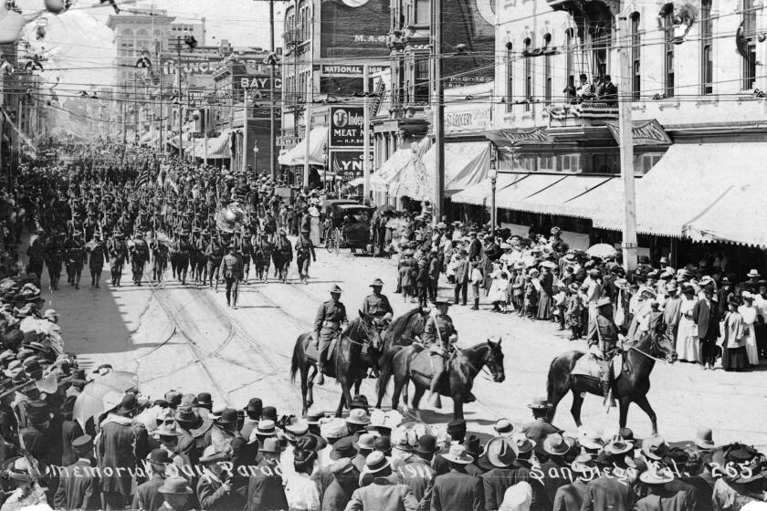 Memorial Day Parade, 1911, San Diego. (ONE TIME USE)