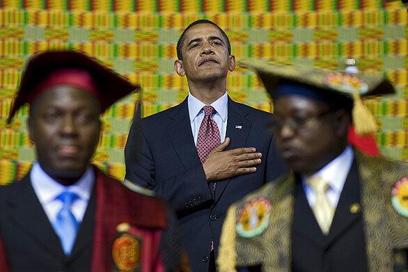 Obama feted in Ghana