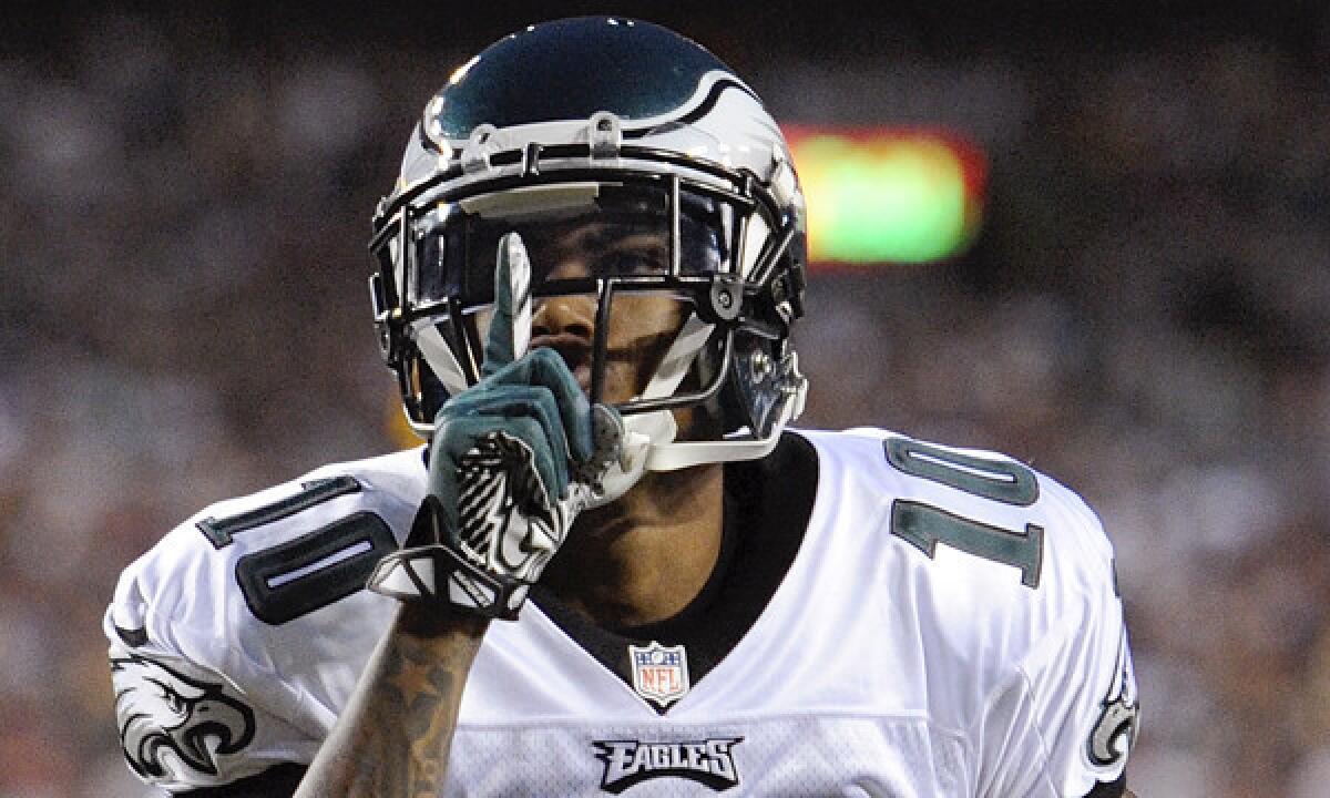 Philadelphia Eagles wide receiver DeSean Jackson celebrates a touchdown against the Washington Redskins in September. Jackson was released by the Eagles on Friday.