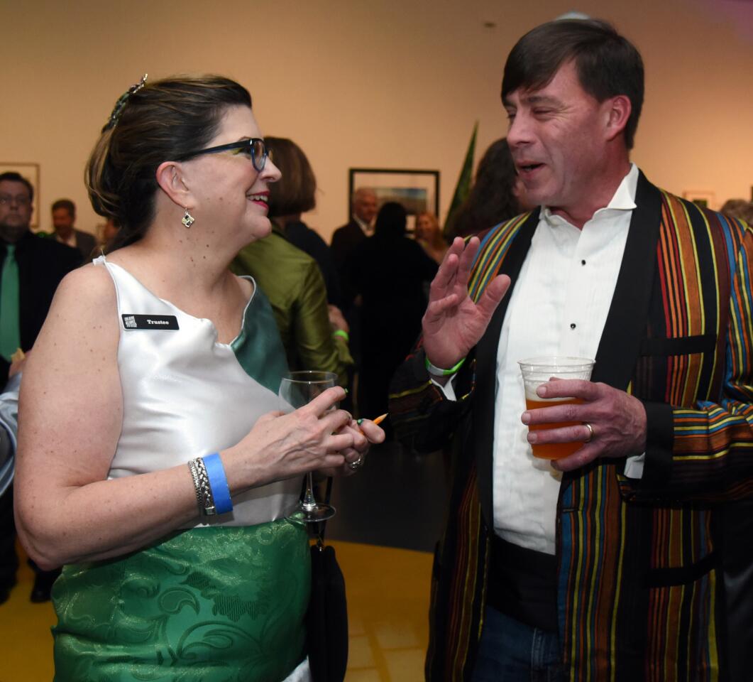 Janet Smith, co-chair, and Lee Diemer at the Marquee Ball at the Creative Alliance.