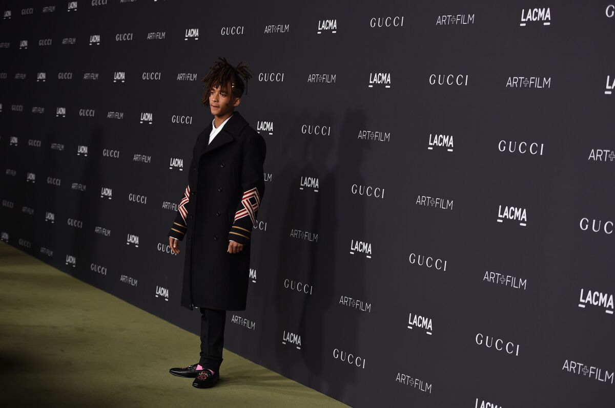 Jaden Smith at the annual Art + Film gala at LACMA.