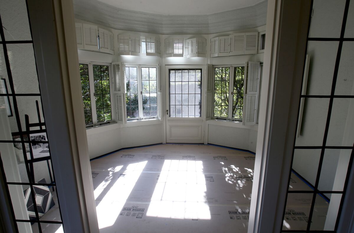 Conservatory of unremodeled Pasadena showcase home.