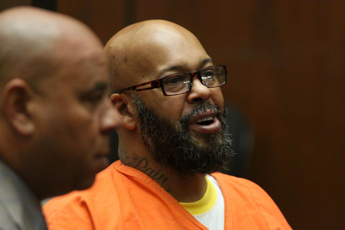 Former rap mogul Marion "Suge" Knight appears in court in 2015. (Irfan Khan / Los Angeles Times/Pool)