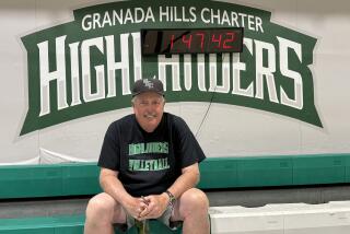 Granada Hills volleyball coach Tom Harp has been coaching since 1977, from football to volleyball to soccer.