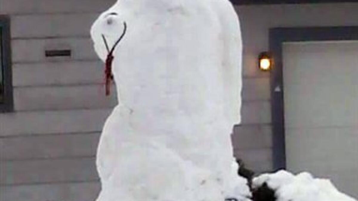 Tall Ice Cube Snowman with Hat Hauppauge & Long Island, New York (NY)