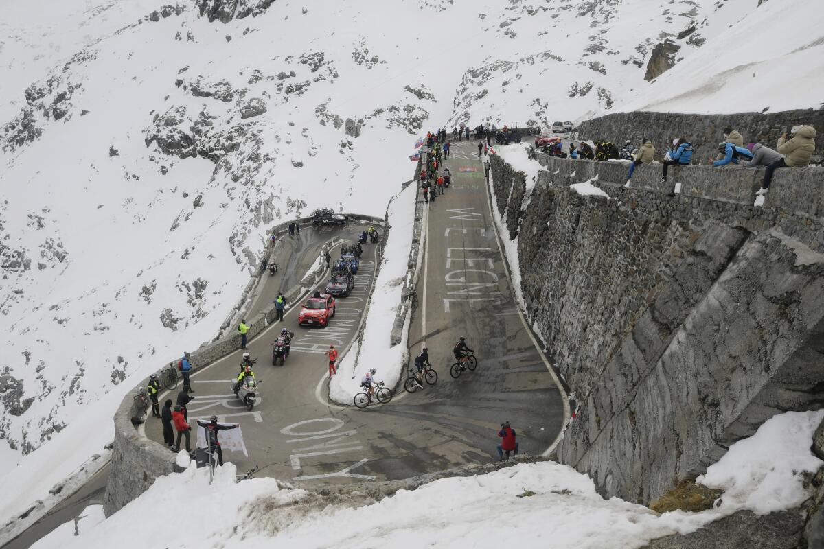   Stelvio Pass durante la 18va etapa del Giro de Italia.