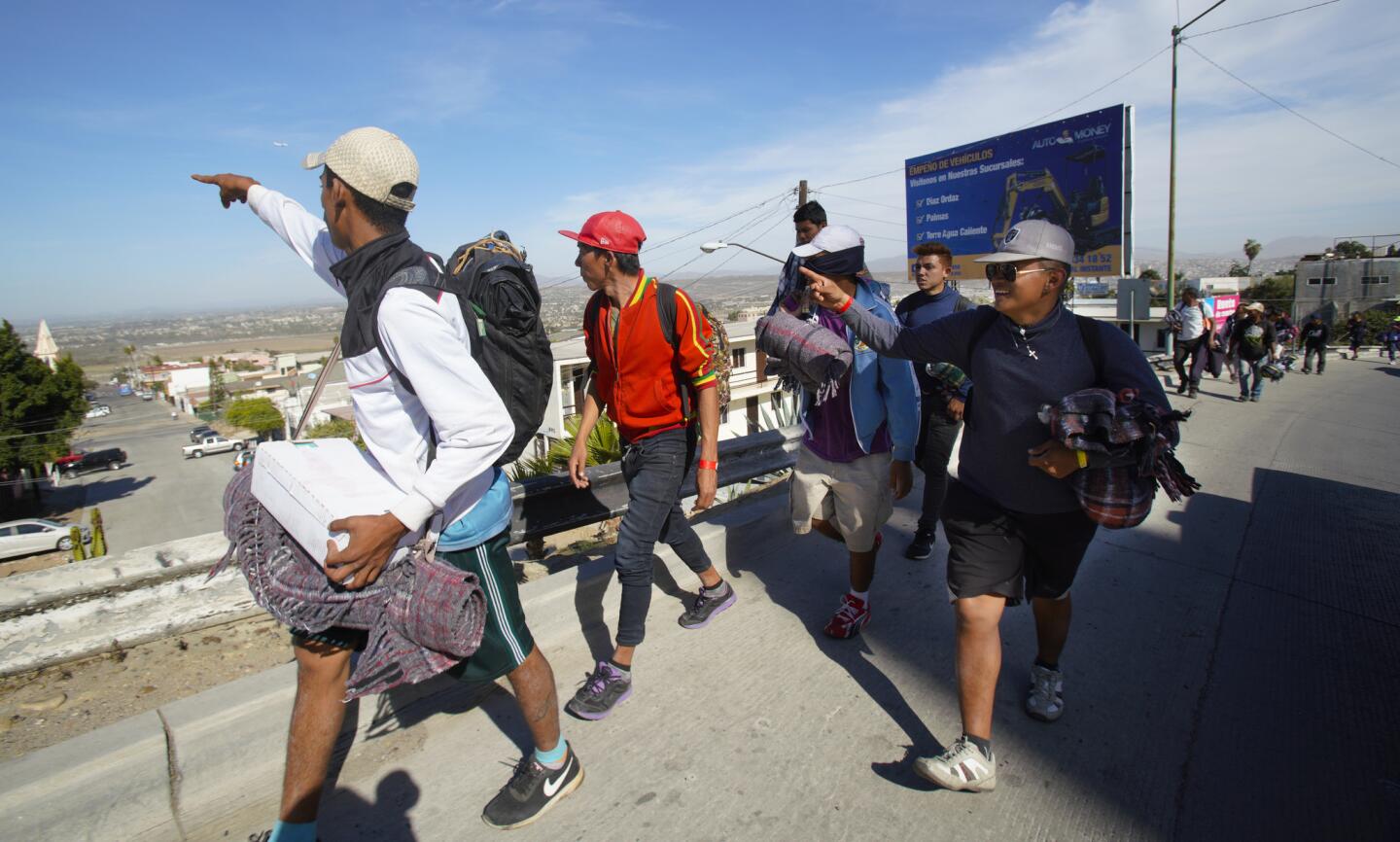 Central American migrant caravan arrives in Tijuana