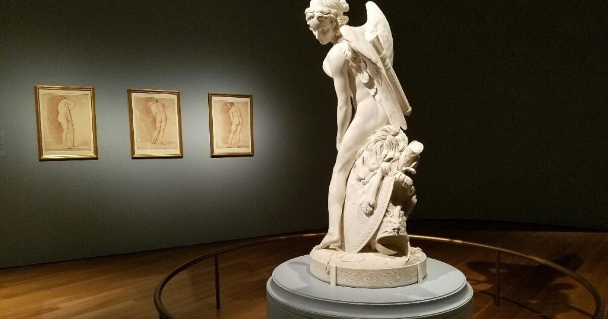 Cupid blindfolded, carrying a torch, Bouchardon, Edme