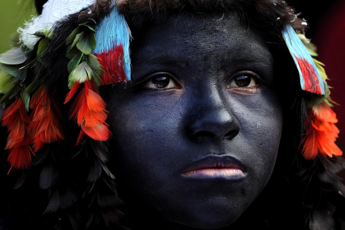An Indigenous girl in the the Amazon