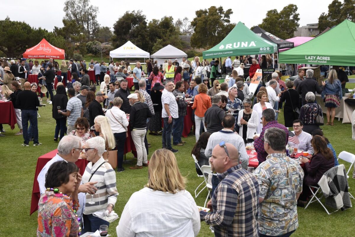 Attendees at last year’s Encinitas Rotary Wine & Food Festival.