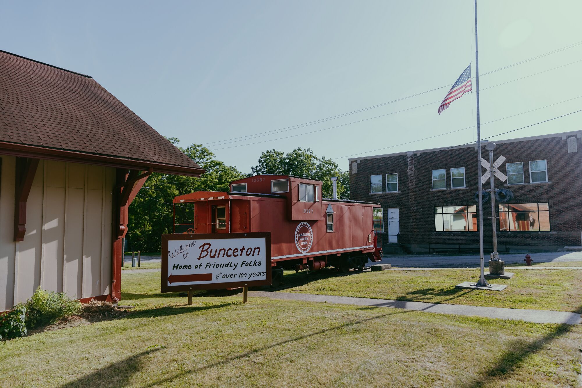 A train car museum that Gene Ulrich helped establish for Bunceton, Mo., during his time as mayor.