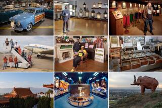 Museums included in the booker from top left; The Zimmerman Automobile Driving Museum; LA Bureau of Street Lighting; and 3-D SPACE museum. Center row from left; Flight Path Museum; Garifuna Museum of Los Angeles; and Graber Olive House museum. Bottom row from left; Hsi Lai Temple, Jet Propulsion Laboratory Visitor Center; and Jurupa Mountains Discovery Center.