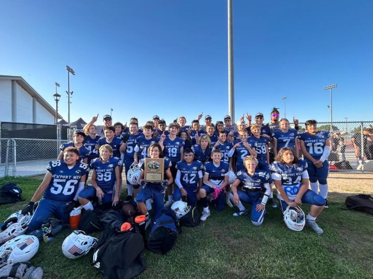 The Newport Mesa Pop Warner Patriots capped an undefeated season with Sunday's Orange Bowl win.