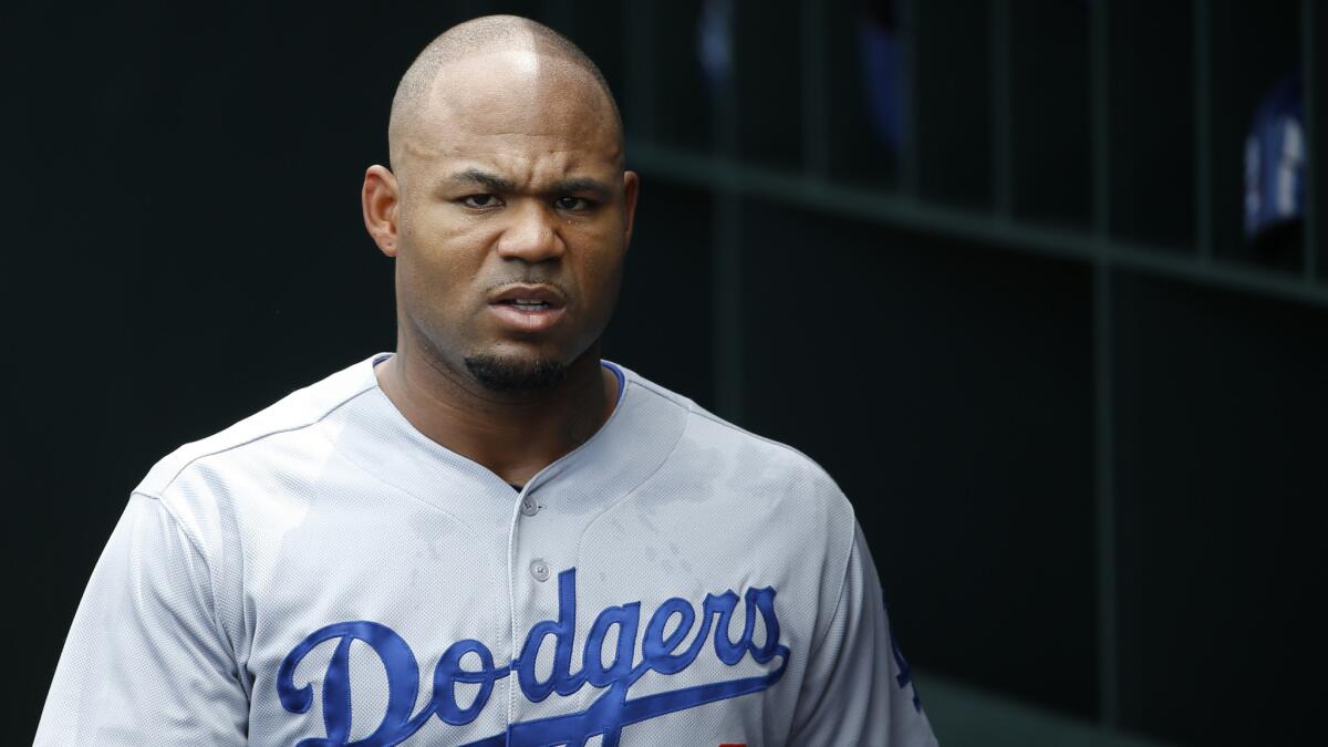 Dodgers left fielder Carl Crawford has been placed on the disabled list because of a sprained ankle.