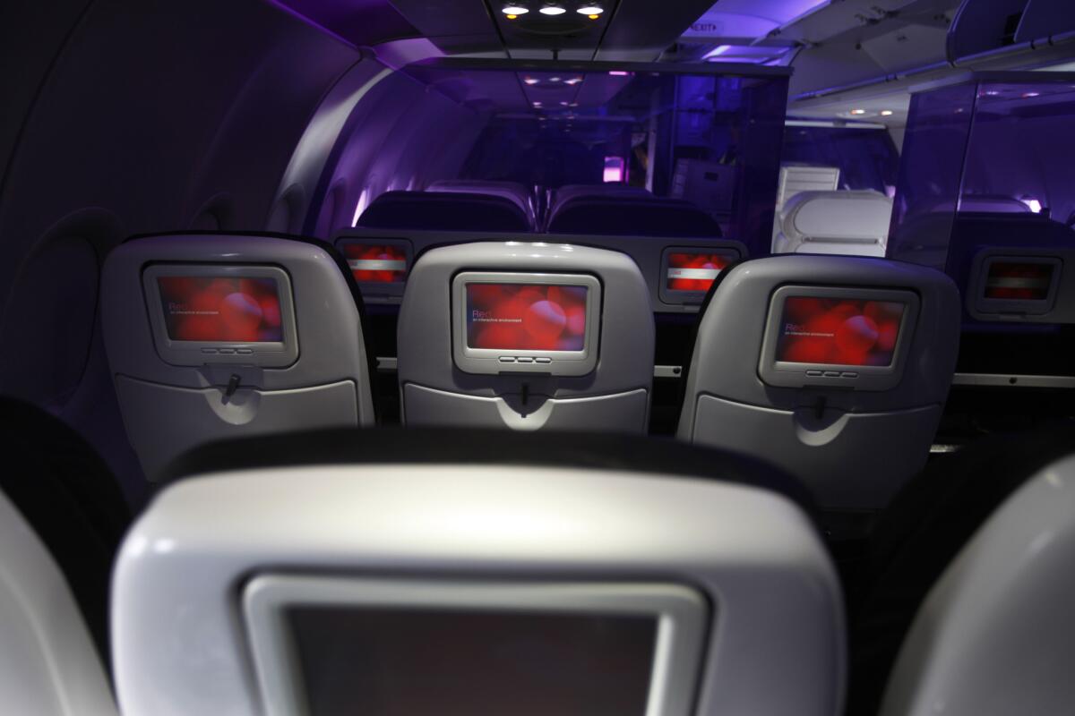 Virgin America offers Wi-Fi and power outlets on 100% of its flights.