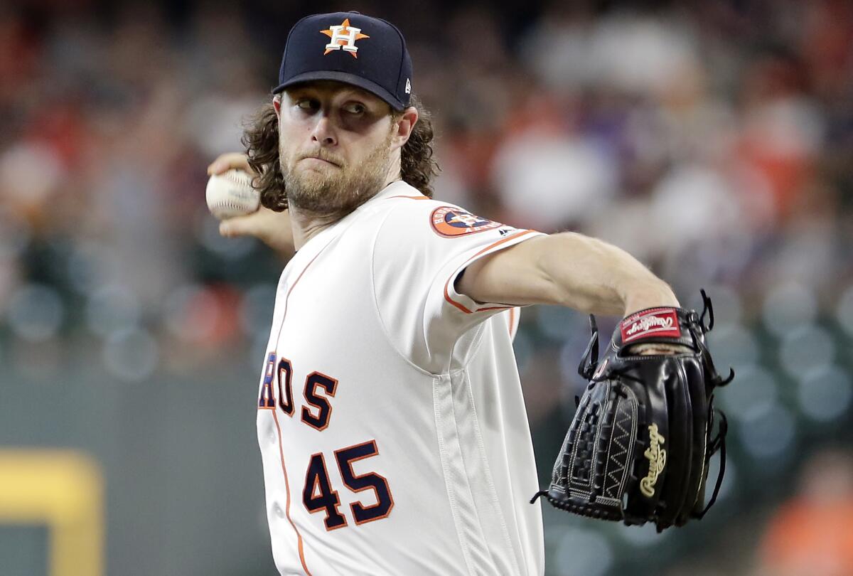 August 10, 2018: Houston Astros starting pitcher Gerrit Cole (45