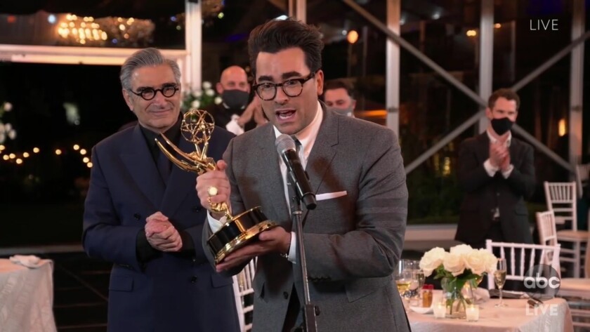 Schitt's Creek' sweep at 2020 Emmys sets all-time records - Los Angeles  Times