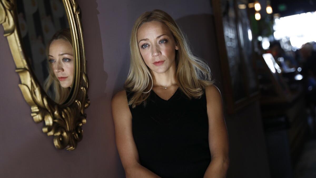 Actress Sarah Scott, photographed this month in Echo Park, alleges she was sexually assaulted by an actor on set in May.