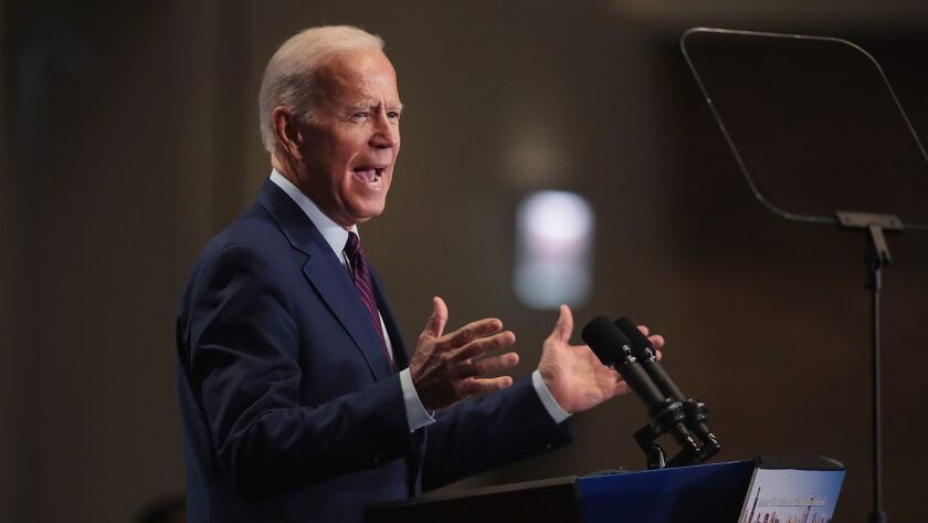 Former Vice President Joe Biden campaigns in Chicago last month.