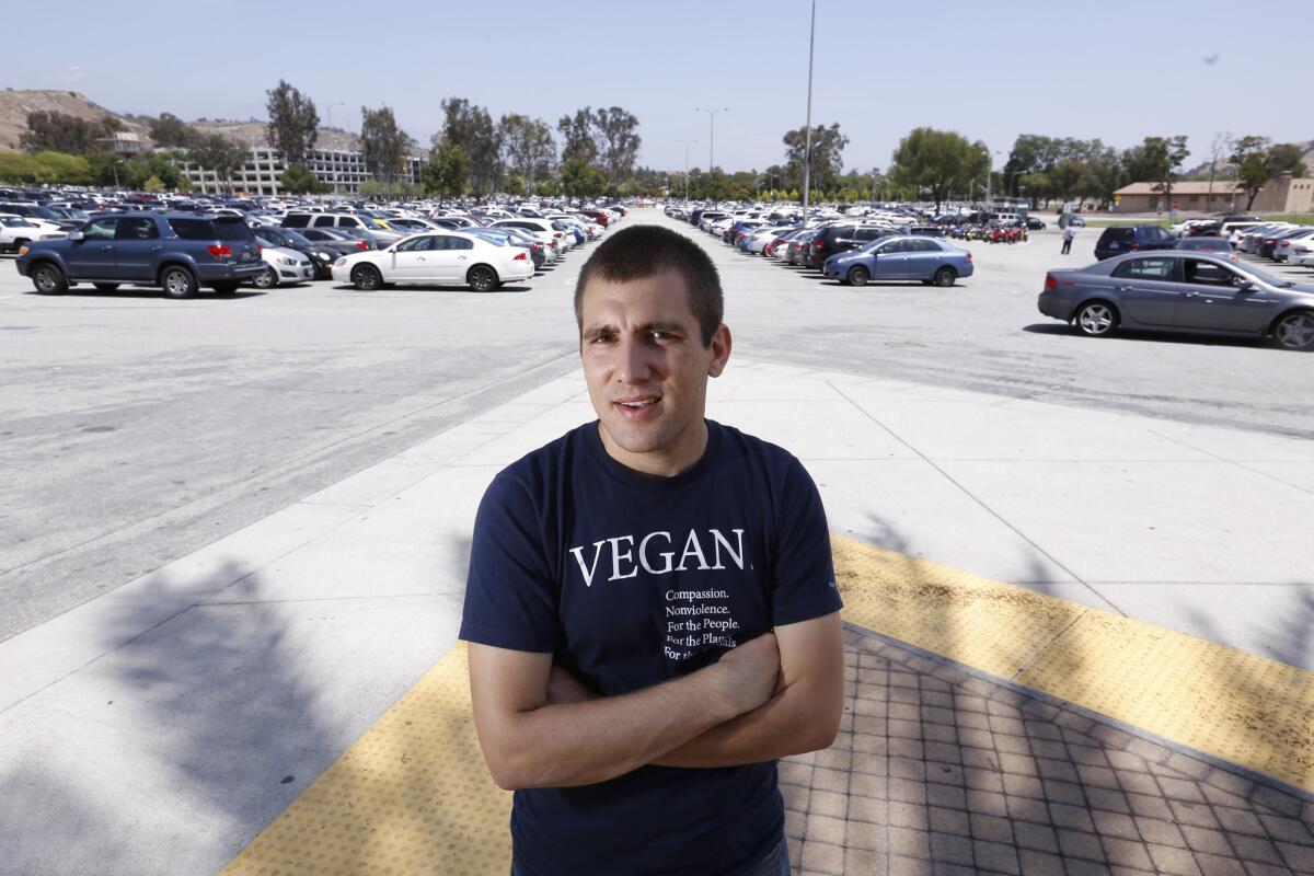 Cal Poly Pomona has agreed to strengthen campus free speech policies after reaching a settlement with student Nicolas Tomas, who sued when he was restricted from handing out literature promoting a vegan diet.