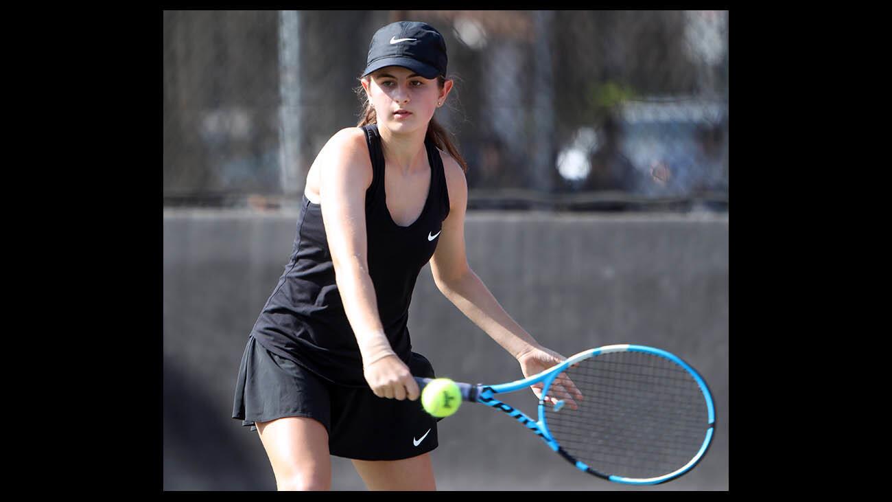 Photo Gallery: Glendale High vs. Burroughs in girls tennis