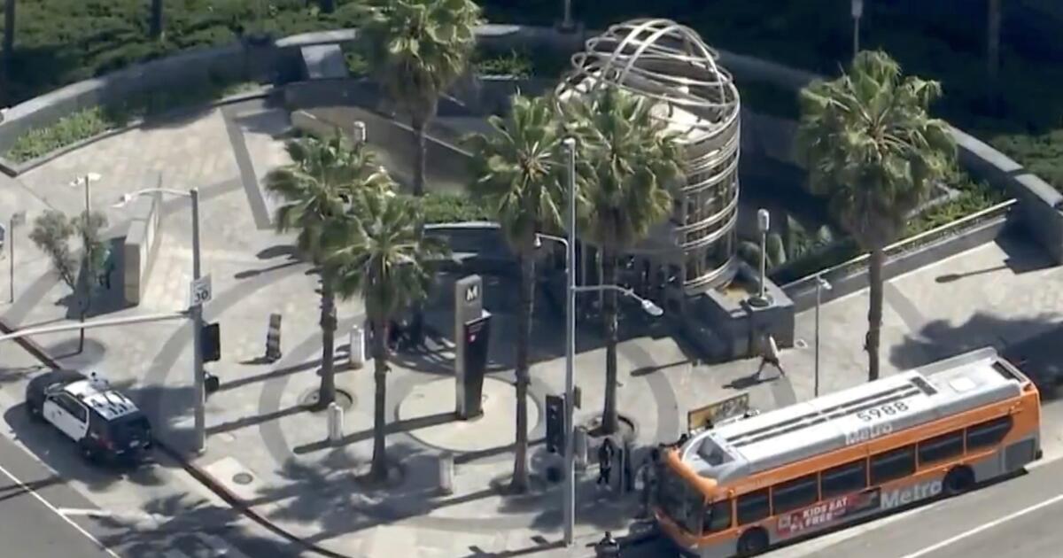 A man armed with a knife is fatally shot in the Hollywood subway station