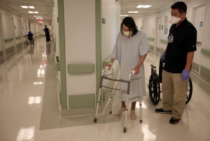 A patient with tuberculosis at Los Angeles County's Olive View hospital, 2012. County officials confirmed Friday that they were tracking a patient with extensively drug-resistant tuberculosis. The patient acquired the illness abroad.