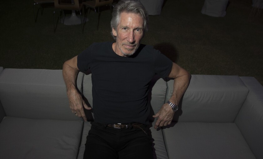 British rocker Roger Waters backstage at last weekend's Desert Trip festival in Indio on a bill he shared with Bob Dylan, the Rolling Stones, Paul McCartney, the Who and Neil Young.