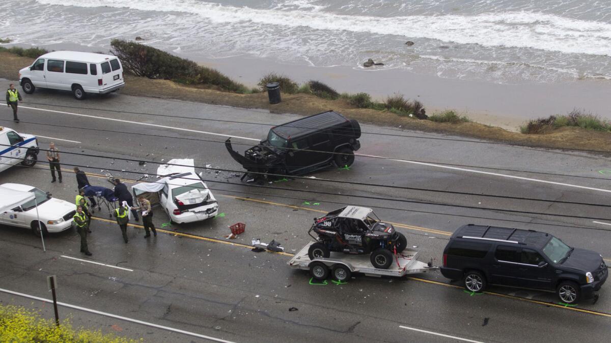 The driver of the Hummer involved in Saturday's crash on PCH has been identified. The crash also involved former Olympian Bruce Jenner.