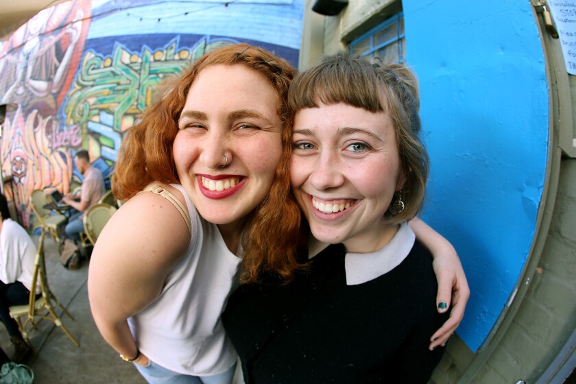 Girlpool is 18-year-old Cleo Tucker (guitar, vocals) and 19-year-old Harmony Tividad (bass, vocals). The Los Angeles natives recently uprooted to be a part of the scene in Philadelphia.