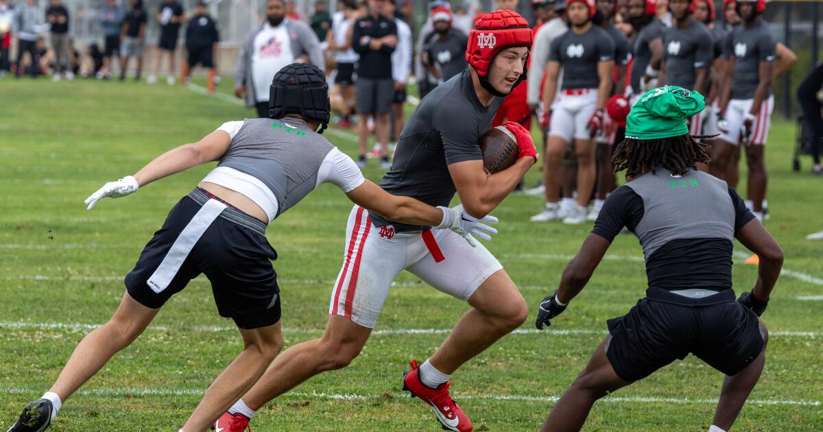 Mater Dei sophomore Mark Bowman fits profile of a tight end