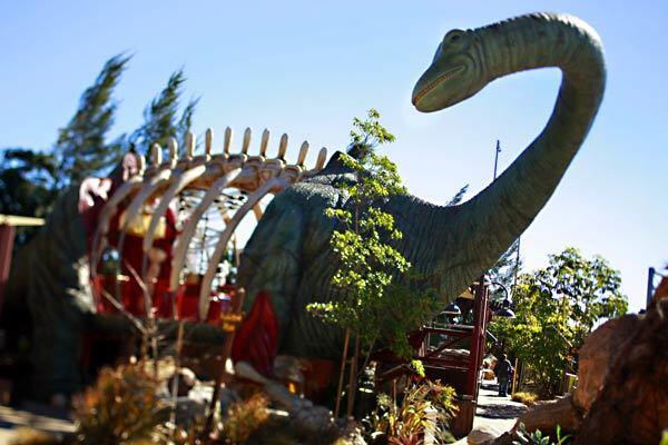 Santa Ana has some of O.C.'s grittiest corners, but it's also home to a pair of worthwhile museums and a growing number of galleries. Pictured: The Dino Quest exhibit at the Discovery Science Center.