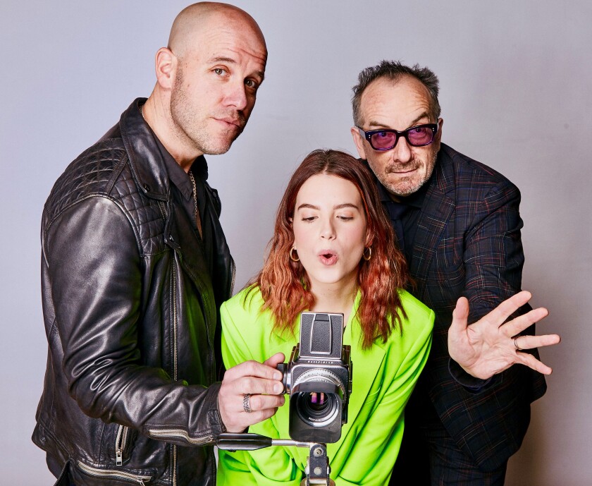 Gian Marco, Nicole Ziniago y Elvis Costello.