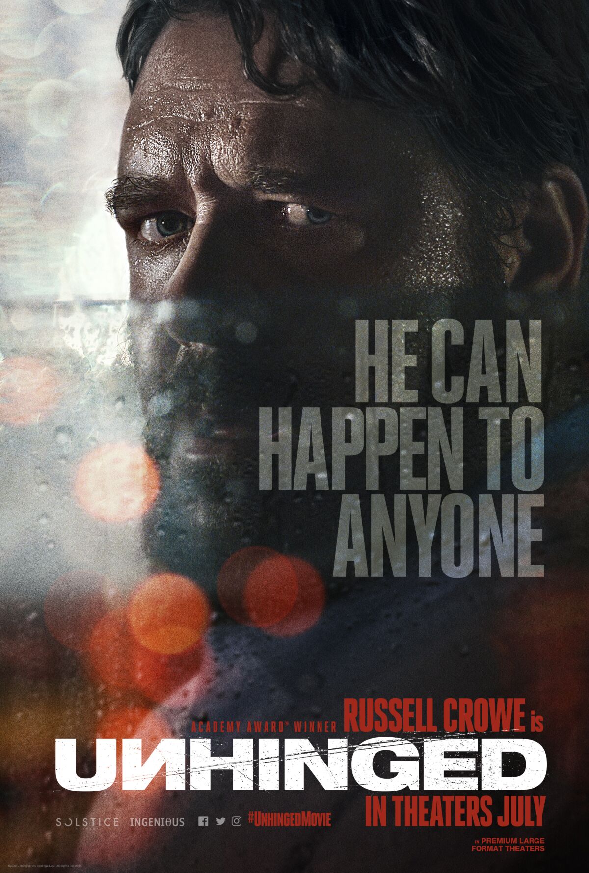 Russell Crowe's 'Unhinged' arrives in theaters July 1.