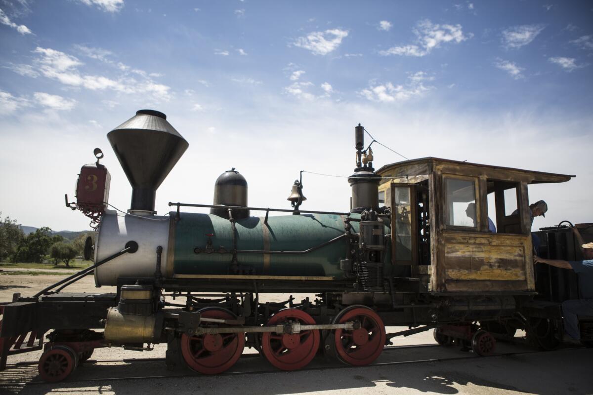 The Disney cars are pulled by a steam engine built in 1898.