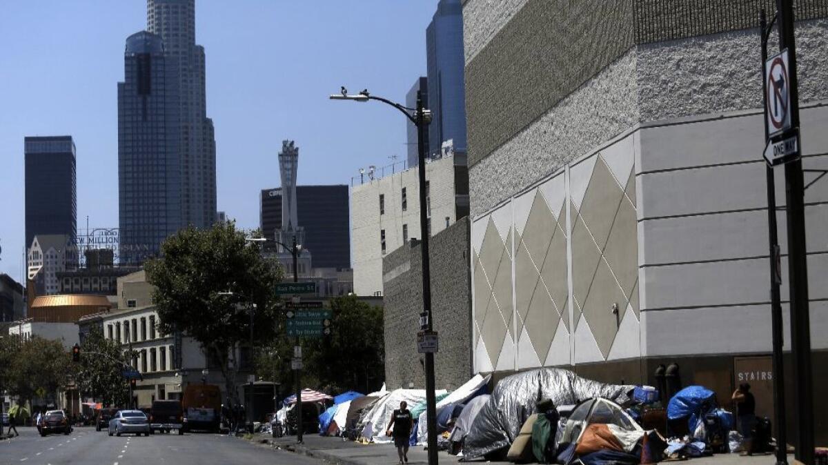 Homelessness in Los Angeles has gone up from 2015 to 2016.