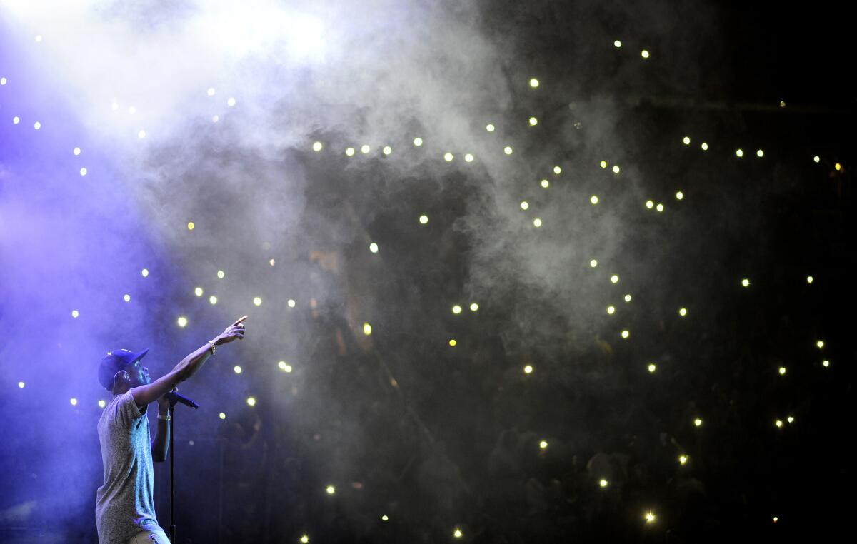 Rapper Big Sean performs at Staples Center on Sunday, July 19, 2015.