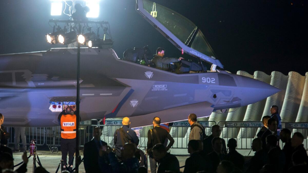 A Lockheed F-35 jet fighter arrives for delivery in Israel on Monday, just as Donald Trump was tweeting a complaint about the plane's cost overruns back in the U.S.