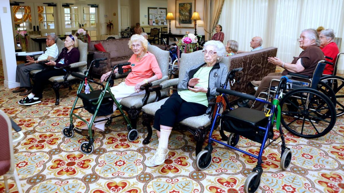 Residents enjoyed a musical performance Wednesday by Ann Louise Christensen on piano and Jennifer Hall on the saxophone, at Windsor Retirement Community, which is celebrating its 80th anniversary.
