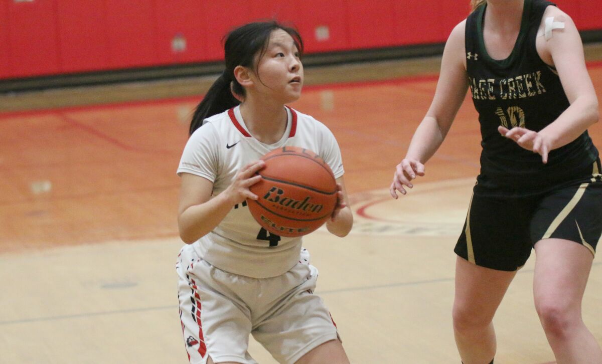 Guard Elaine Wang is the only returning starter at Canyon Crest.