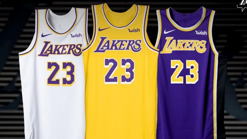 Estos Son Los Uniformes De Los Lakers De Lebron James Para La Temporada 2018 19 Hoy Los Angeles