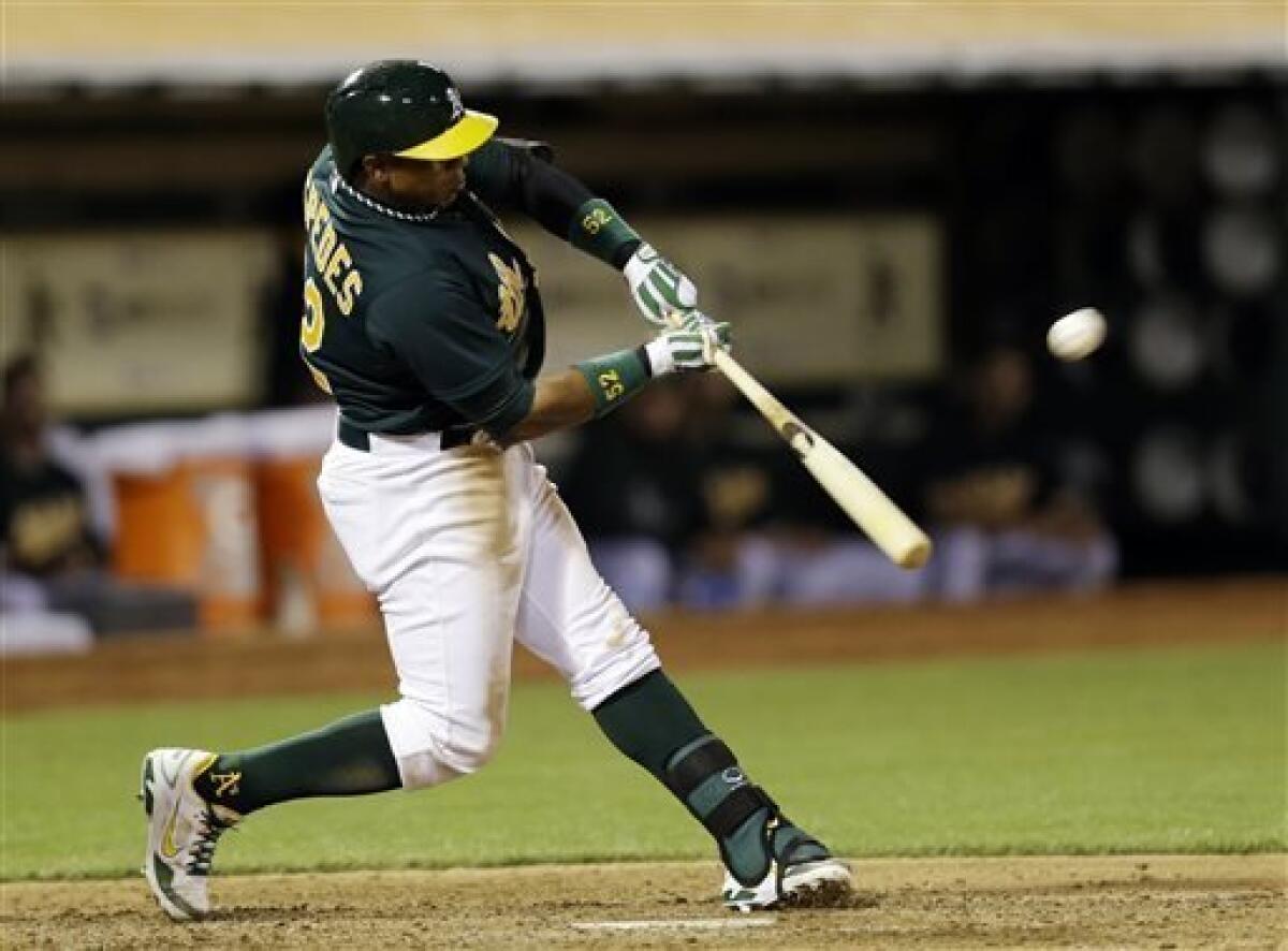 Cespedes drives in 4 runs, A's beat Angels 10-6 - The San Diego