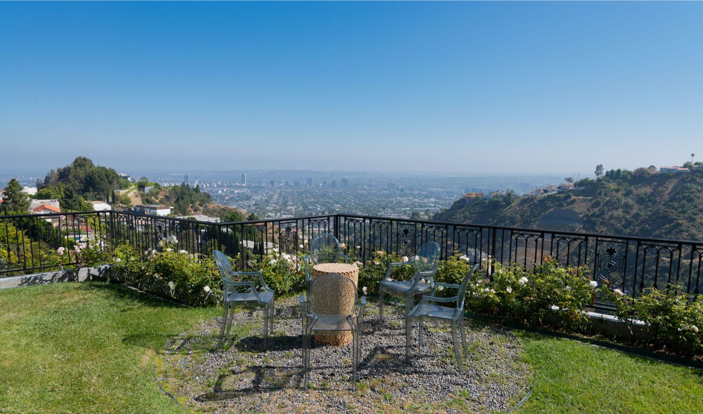 The outdoor dining area.