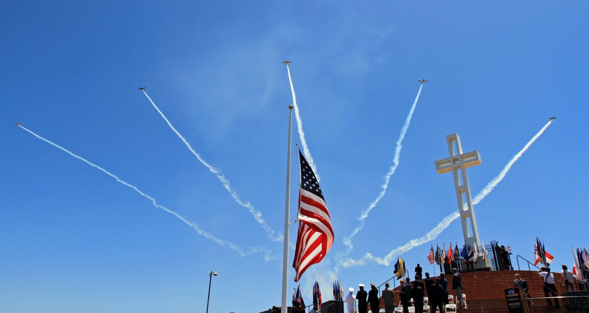 About 1,100 people attended the Memorial Day event at the Mount Soledad National Veterans Memorial on May 30.