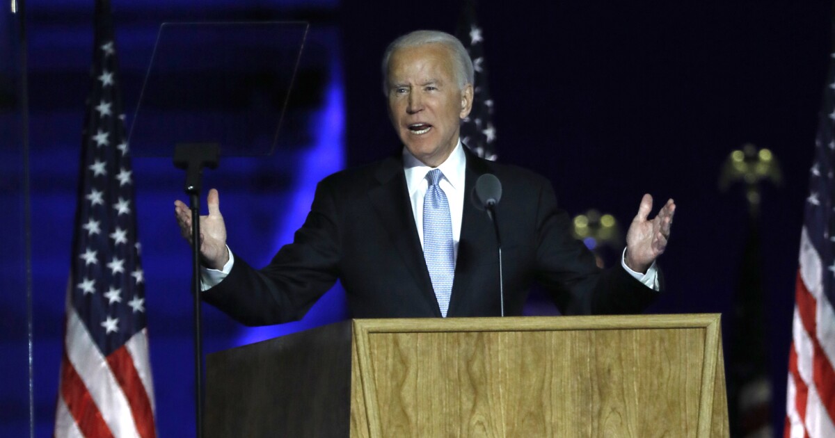 Joe Biden S Victory Speech From 2020 Election Transcript Los Angeles Times