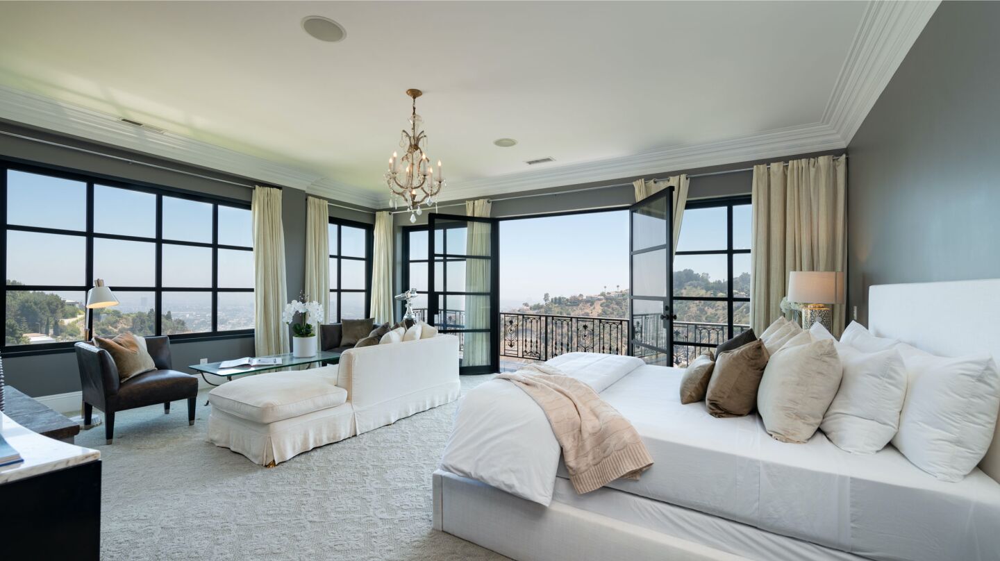 The primary bedroom.