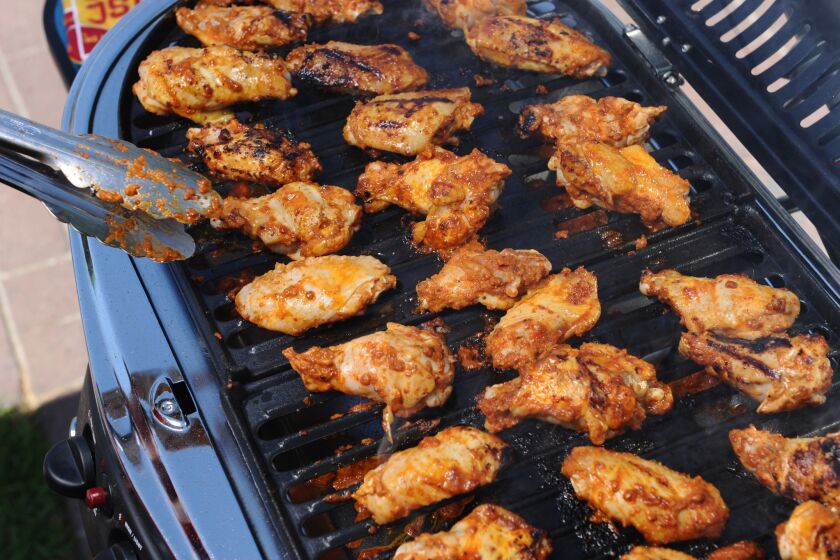 Chipotle chicken wings at a USC tailgate party.