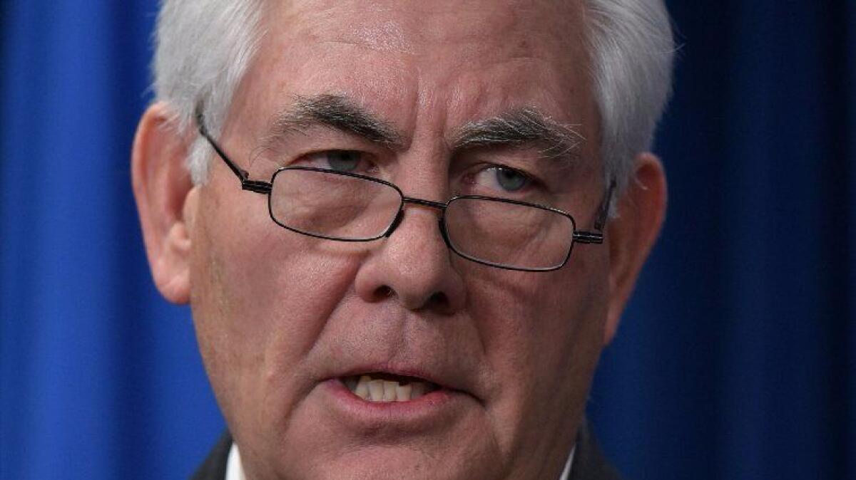 Secretary of State Rex Tillerson, shown earlier this month, is making his first trip to Asia next week to visit allies South Korea and Japan, as well as China.