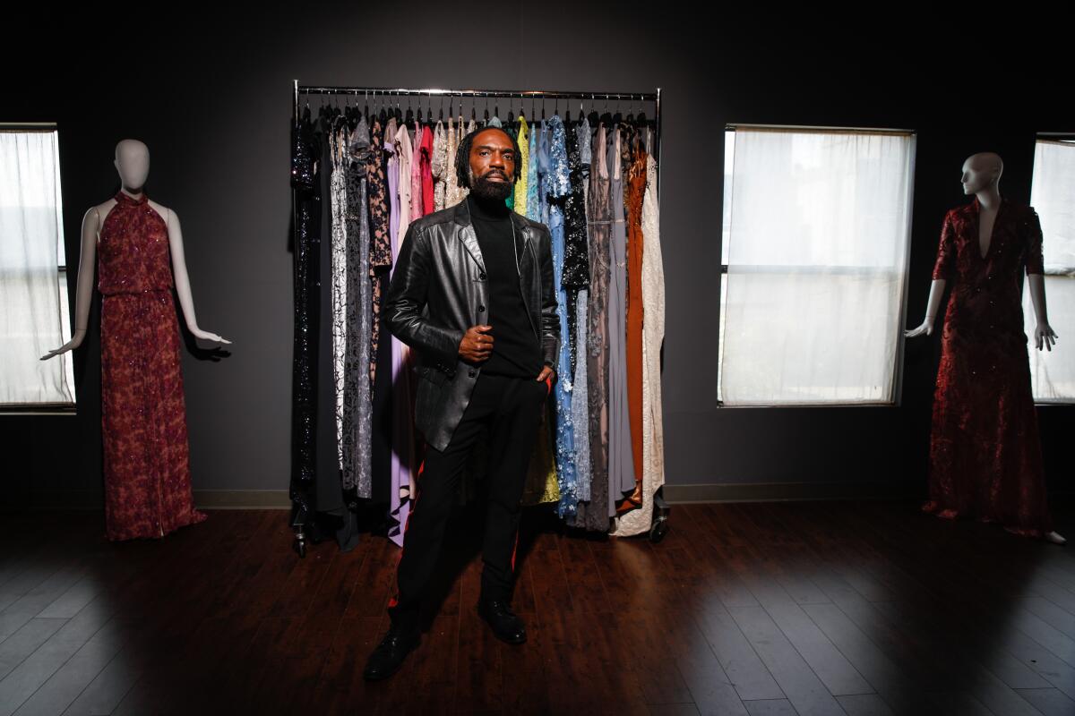 Fashion designer Kevan Hall in his Beverly Blvd. atelier